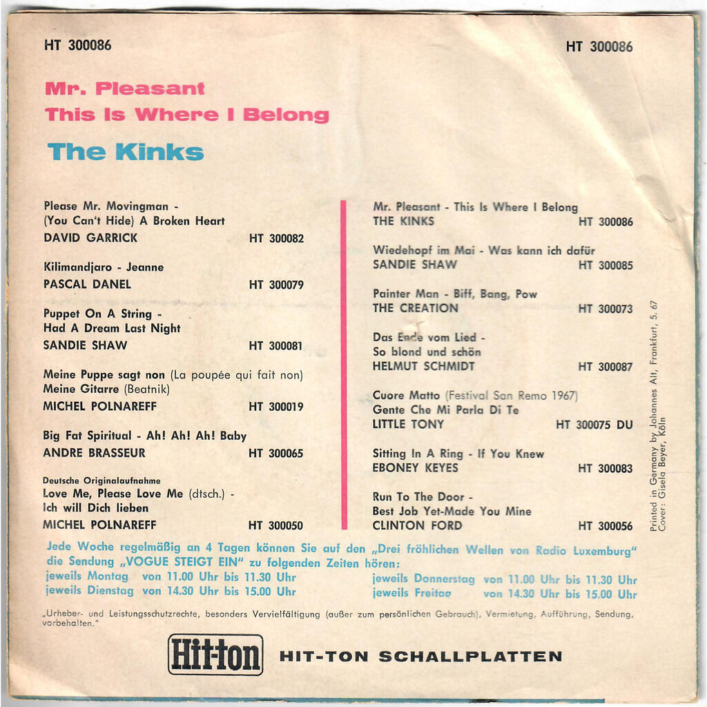  The Kinks  -  mr. pleasant 