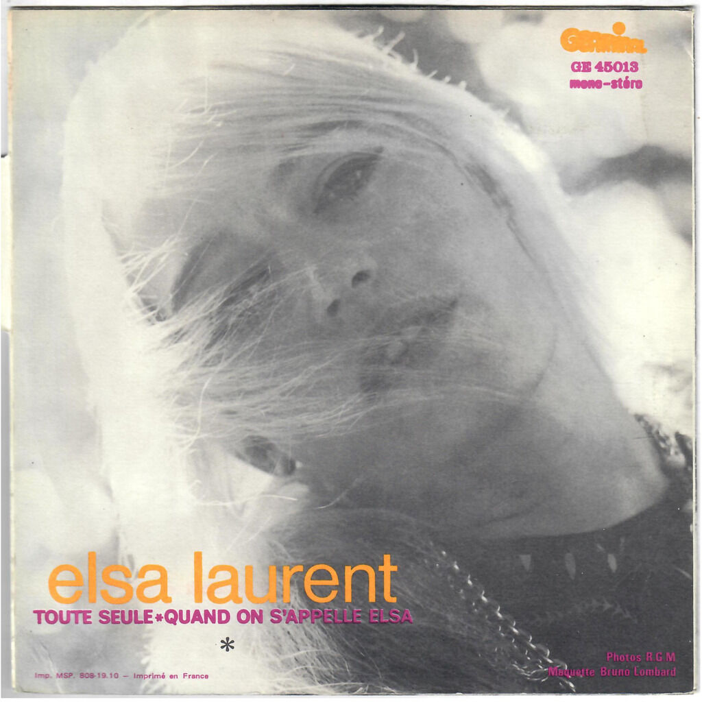  Elsa Laurent  -  toute seule / quand on s'appelle elsa 