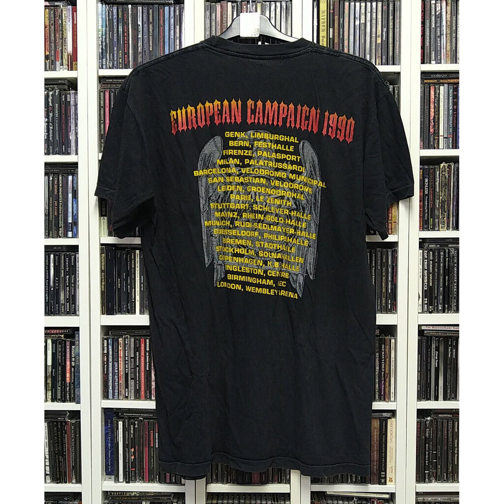  SLAYER  -  european campaign t-shirt tour 1990 vintage (xl size) 