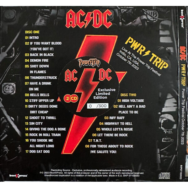 Pwr/trip (power trip festival indio ca usa 07.10.2023) by Ac/Dc, CD x 2 ...