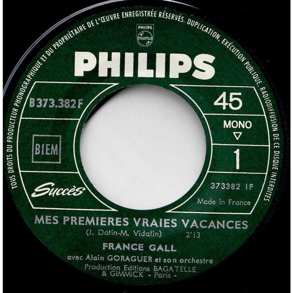  France Gall  -  mes premières vraies vacances 