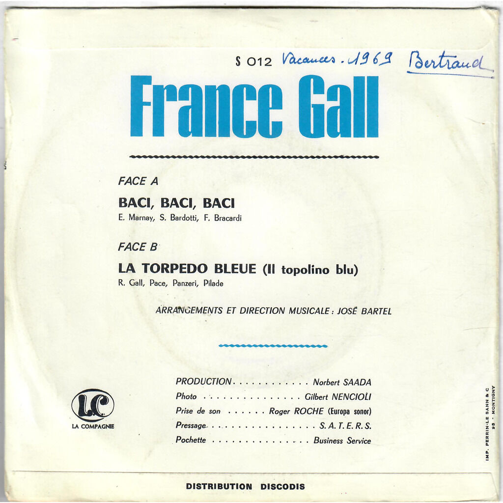  France Gall  -  baci baci baci 
