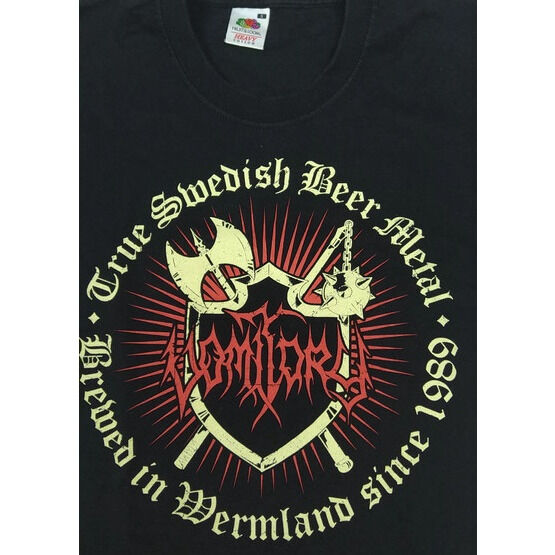  vomitory  -  true swedish beer metal t-shirt 2016 (s size) 