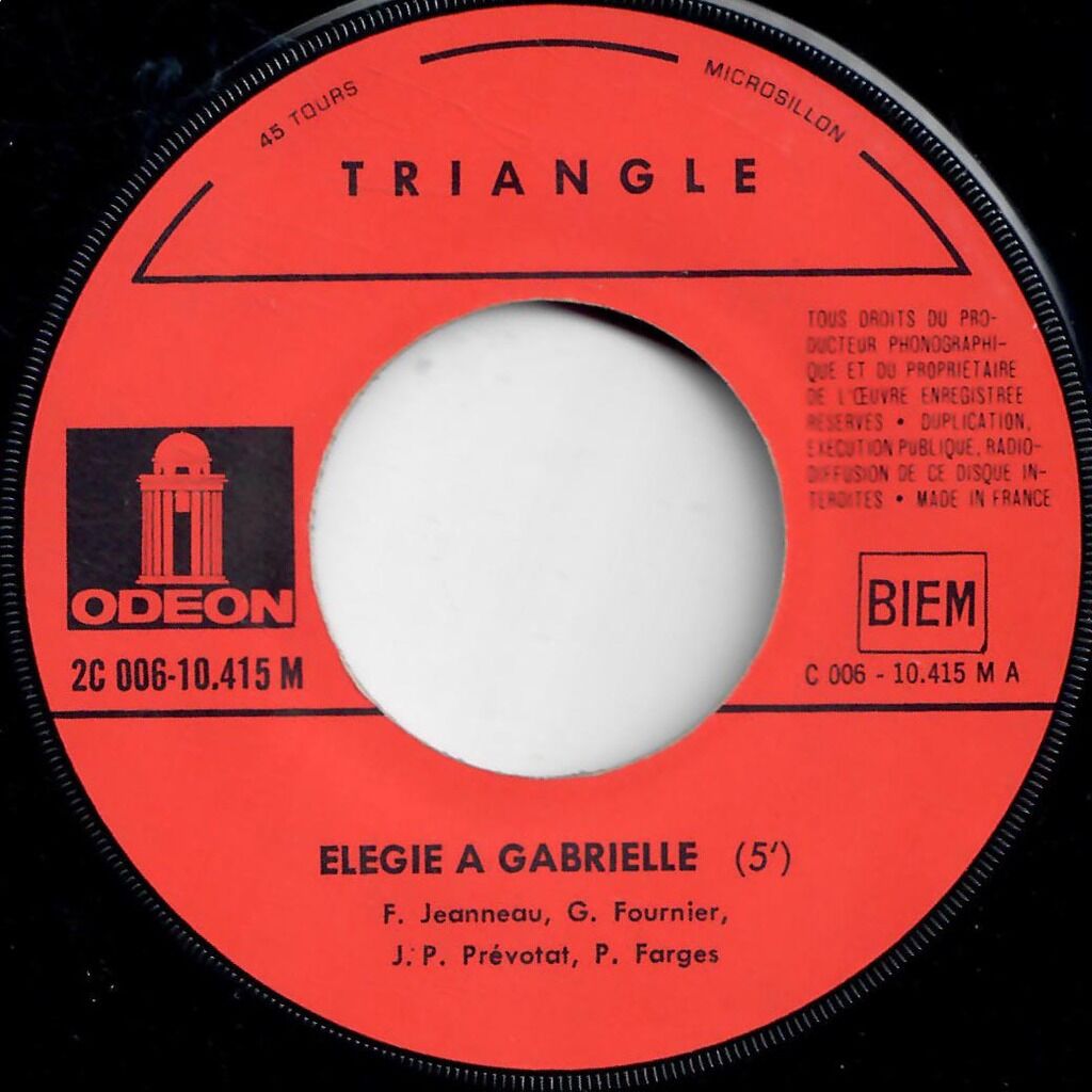  Triangle (3)  -  elégie à gabrielle 