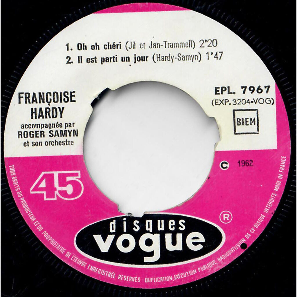  Françoise Hardy  -  j'suis d'accord / tous les garçons et les filles 