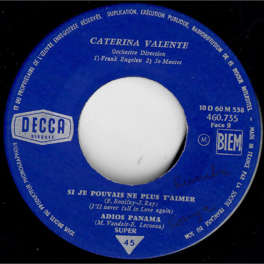  Caterina Valente  -  amour 'amor' / la havane a paris / si je pouvais ne plus t'aimer / adios panama 