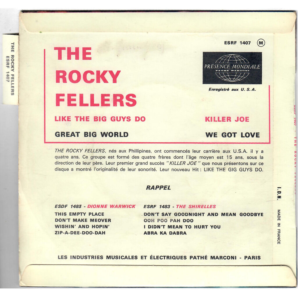  The Rocky Fellers  -  like the big guys do / killer joe 