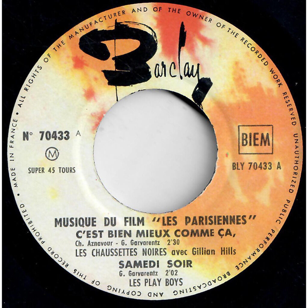  Les Chaussettes Noires Avec Gillian Hills Et Les P  -  musique du film 'les parisiennes' 