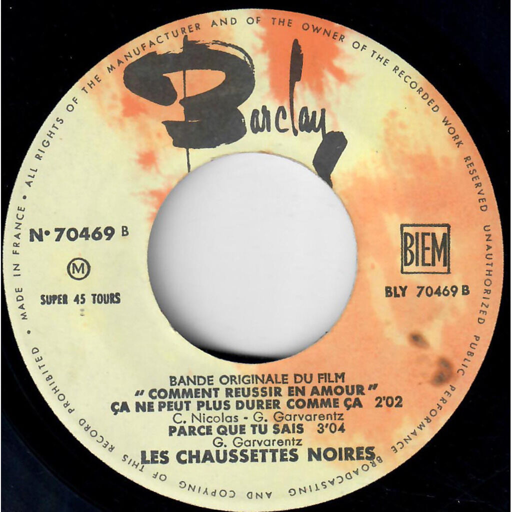  Les Chaussettes Noires  -  bande originale du film 'comment réussir en amour' 