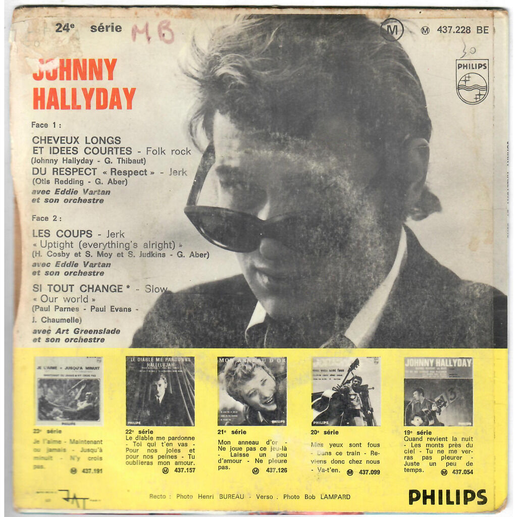  Johnny Hallyday  -  24e série - cheveux longs et idées courtes 