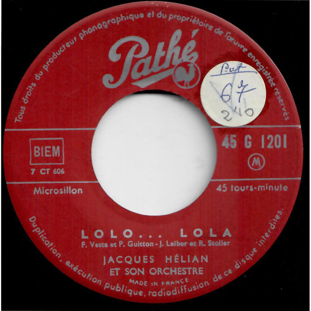  Jacques Hélian  -  lolo... lola 