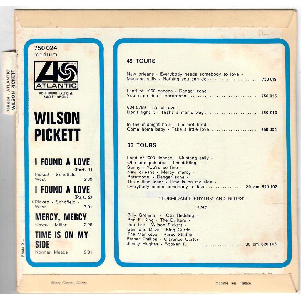  Wilson Pickett  -  i found a love 