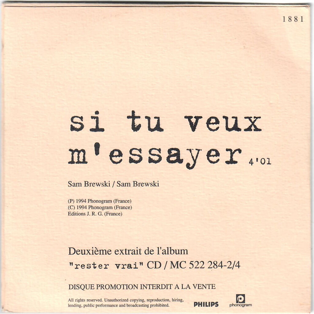  Florent Pagny  -  si tu veux m'essayer 