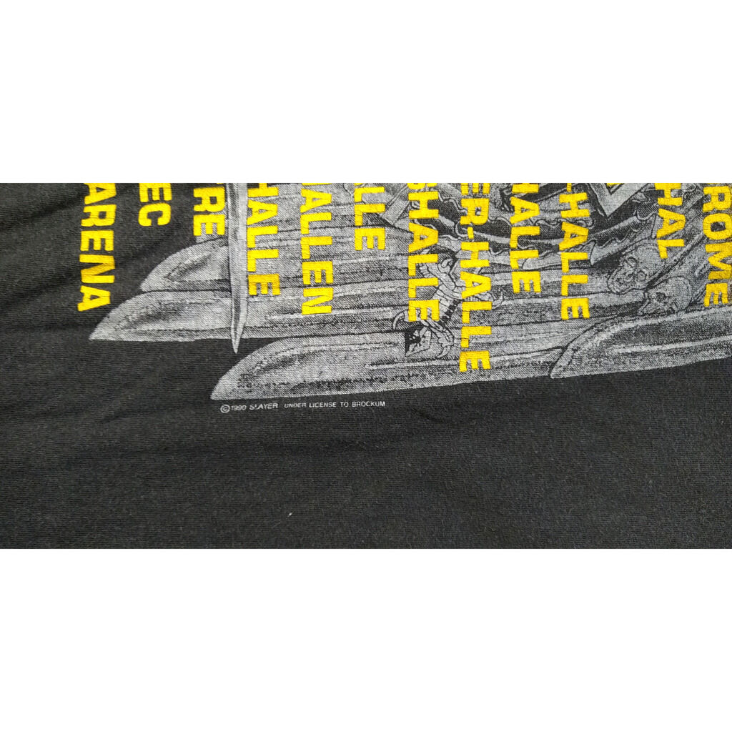  SLAYER  -  european campaign t-shirt tour 1990 vintage (xl size) 