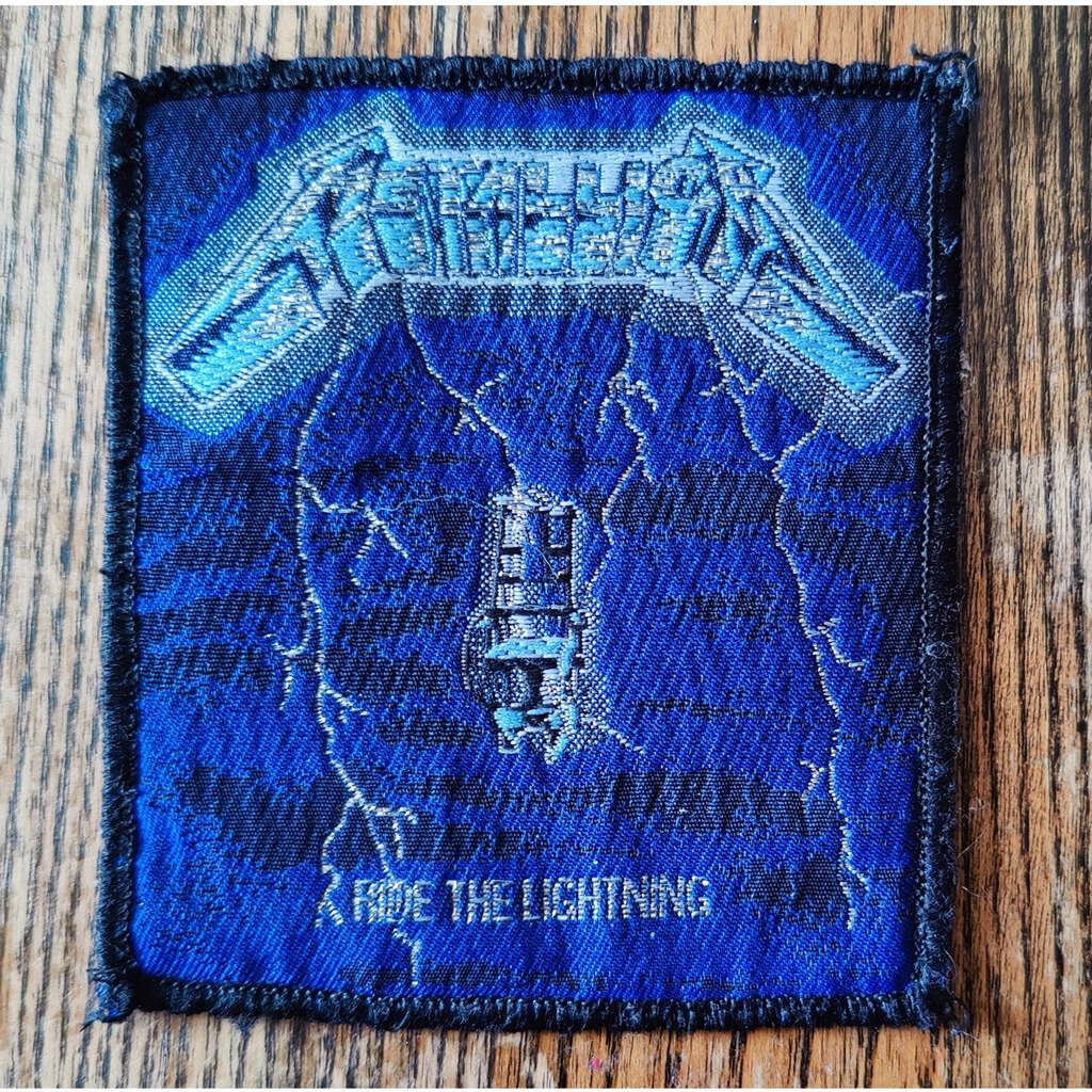  metallica  -  80s' ride the lightning patch vintage rare 