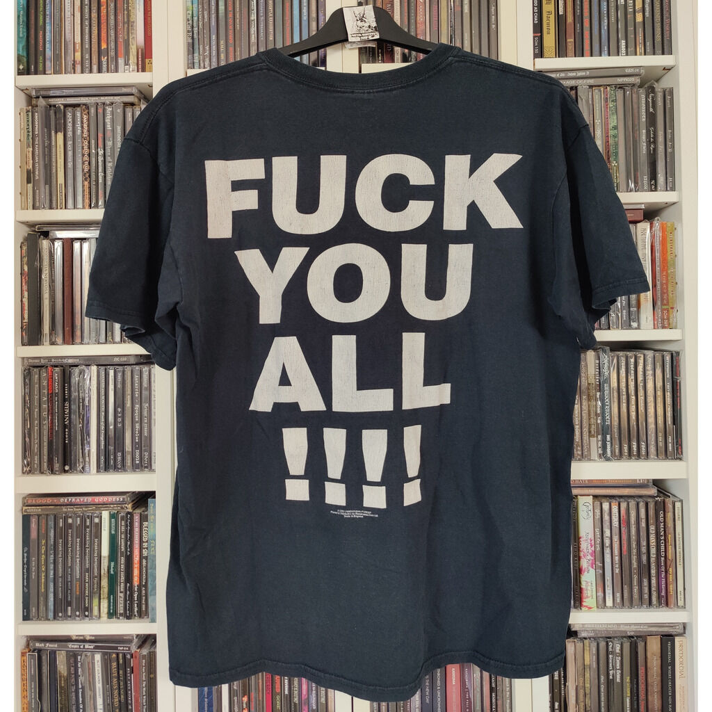  carpathian forest  -  fuck you all !!!! (l size) vintage t-shirt 2003 razamataz 