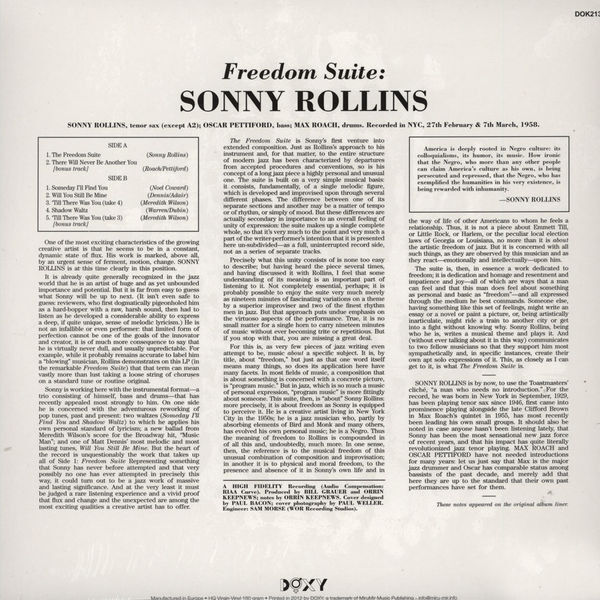  Sonny Rollins  -  freedom suite 