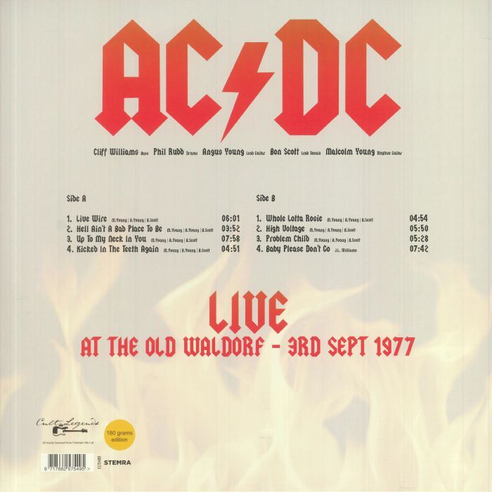  AC/DC  -  live at the old waldorf - 3rd sept 1977 