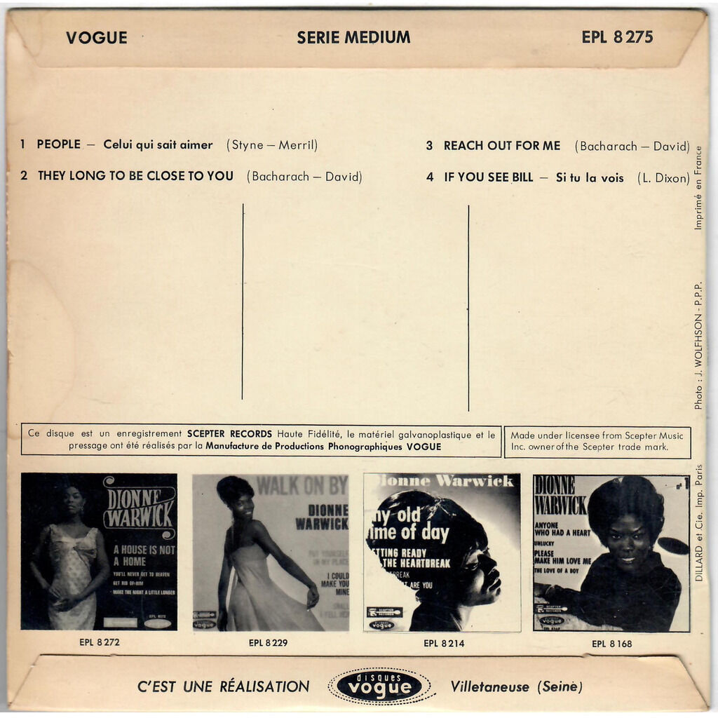  Dionne Warwick  -  people (celui qui sait aimer) 