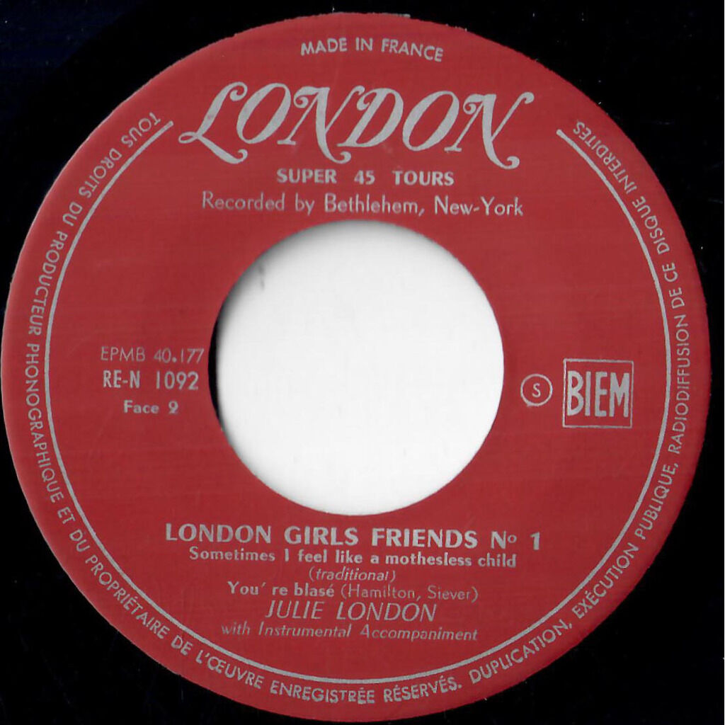  Julie London  -  london's girl friends n° 1 
