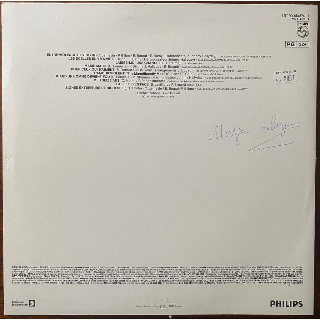  Johnny Hallyday  -  entre violence et violon 