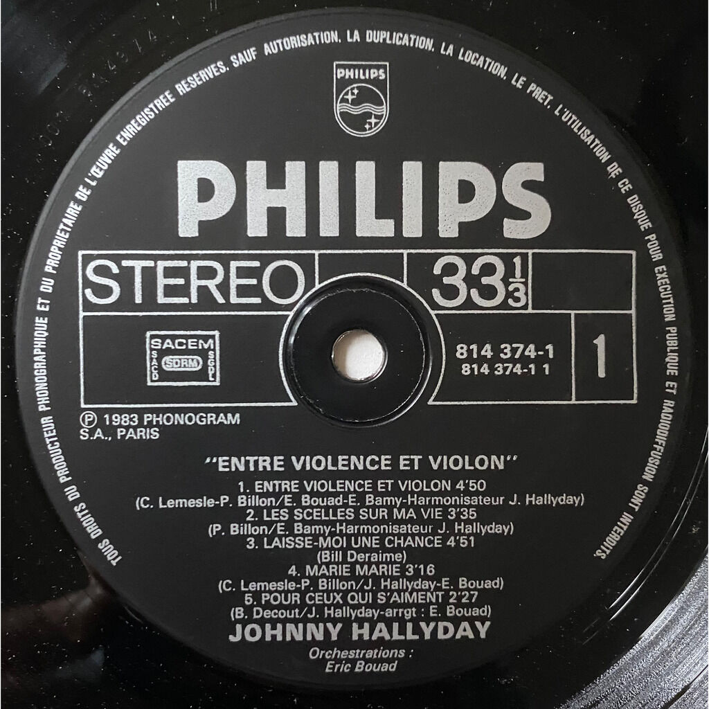  Johnny Hallyday  -  entre violence et violon 