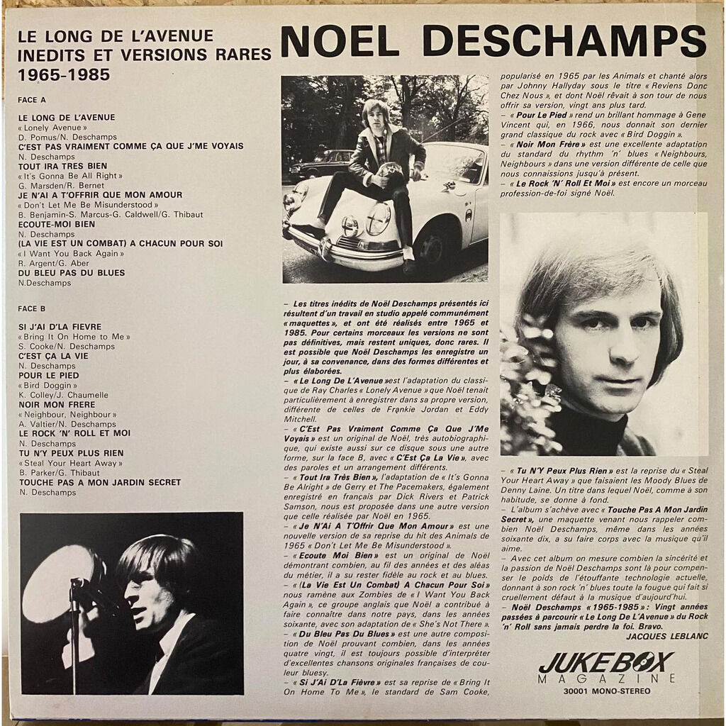  Noel Deschamps  -  le long de l’avenue - inédits & versions rares 1965-1985 
