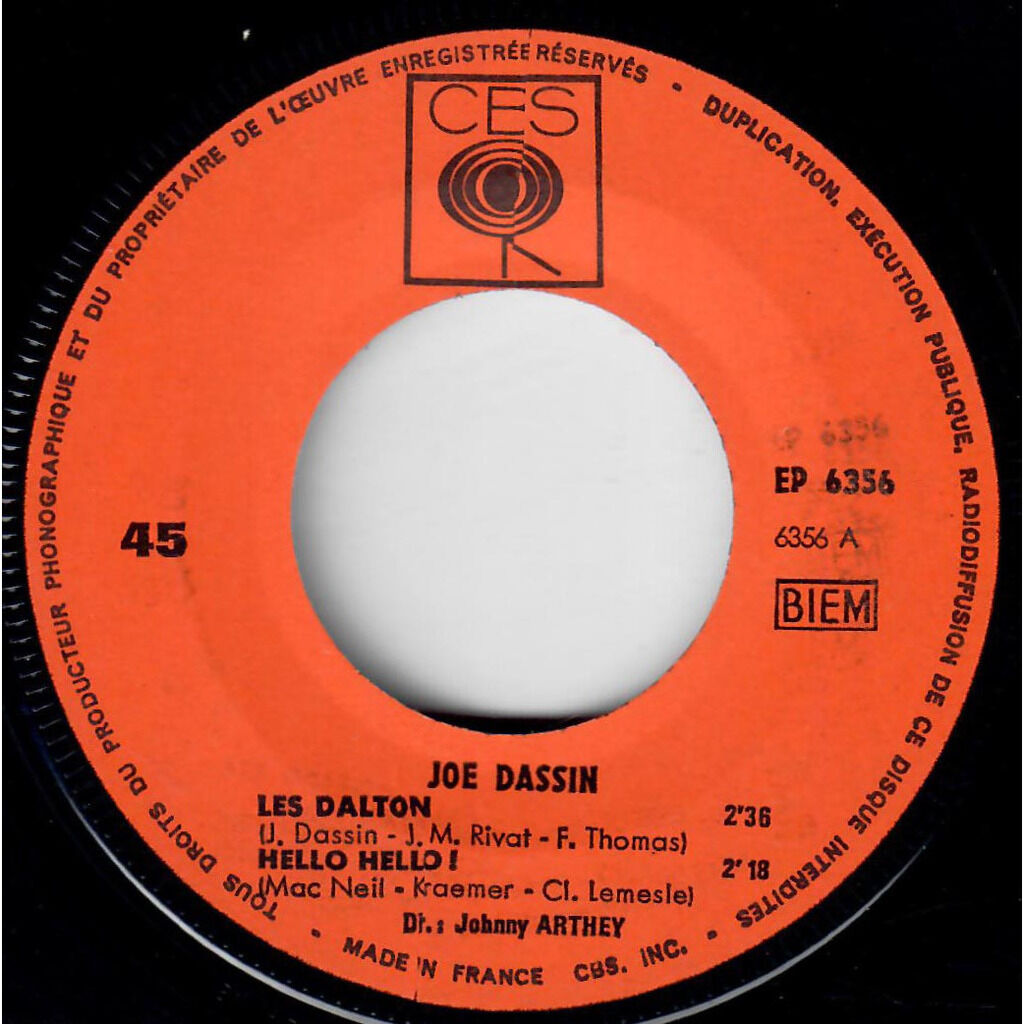  Joe Dassin  -  les dalton / viens voir le loup 