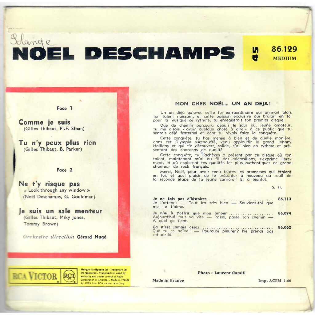  Noel Deschamps  -  comme je suis 