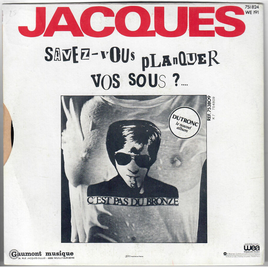  Jacques Dutronc  -  savez-vous planquer vos sous 