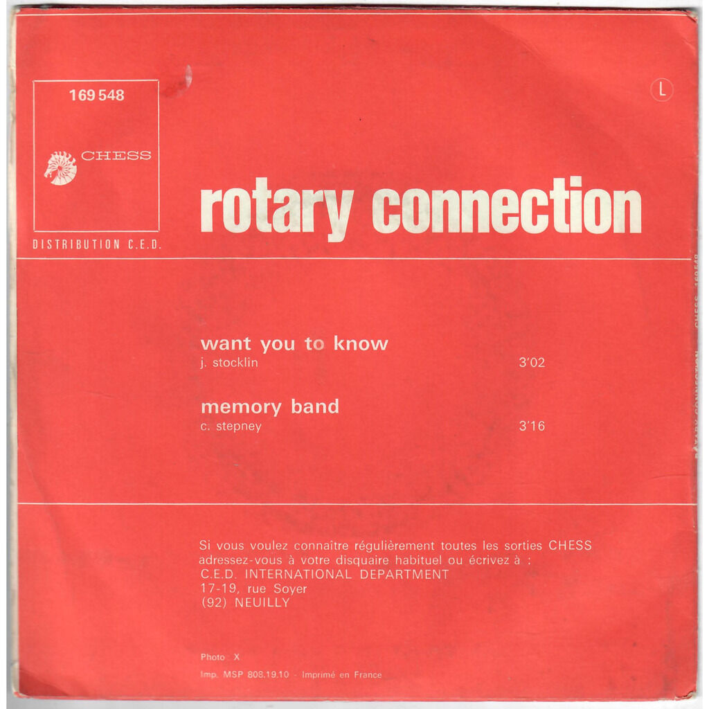  Rotary Connection  -  want you to know 