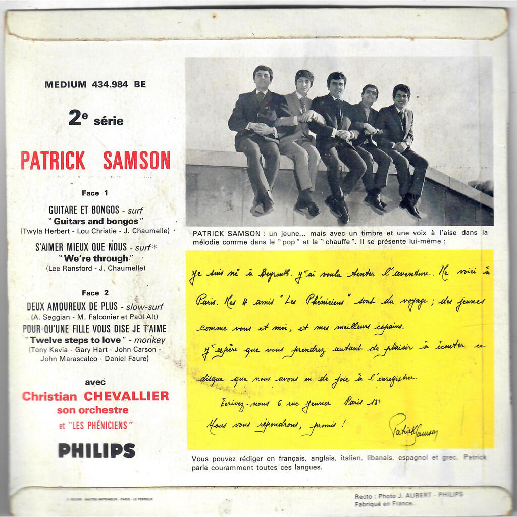  Patrick Samson  -  guitares et bongos 