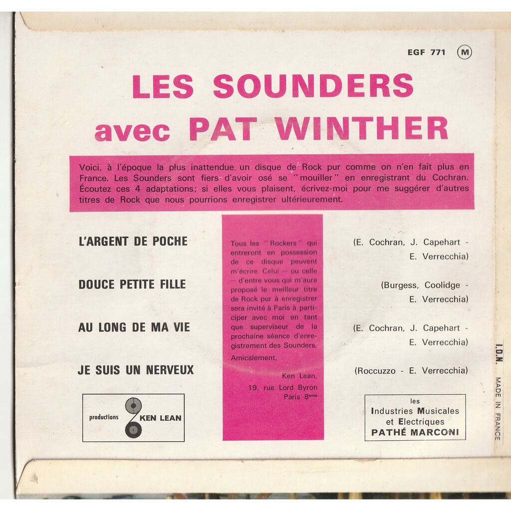 les sounders pat winther  -  l'argent de poche 