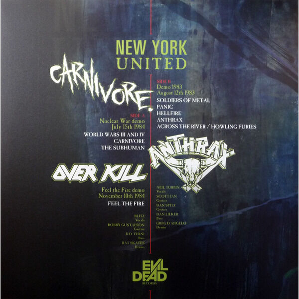  Carnivore / Overkill / Anthrax  -  new york united 