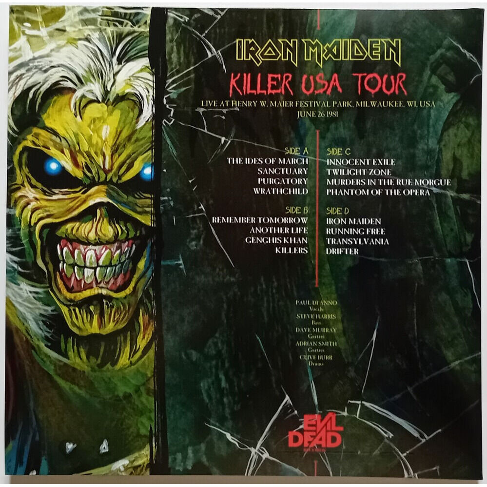  Iron Maiden  -  killer usa tour -red vinyl 