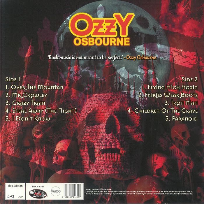  Ozzy Osbourne  -  paranoid? -splatter vinyl 