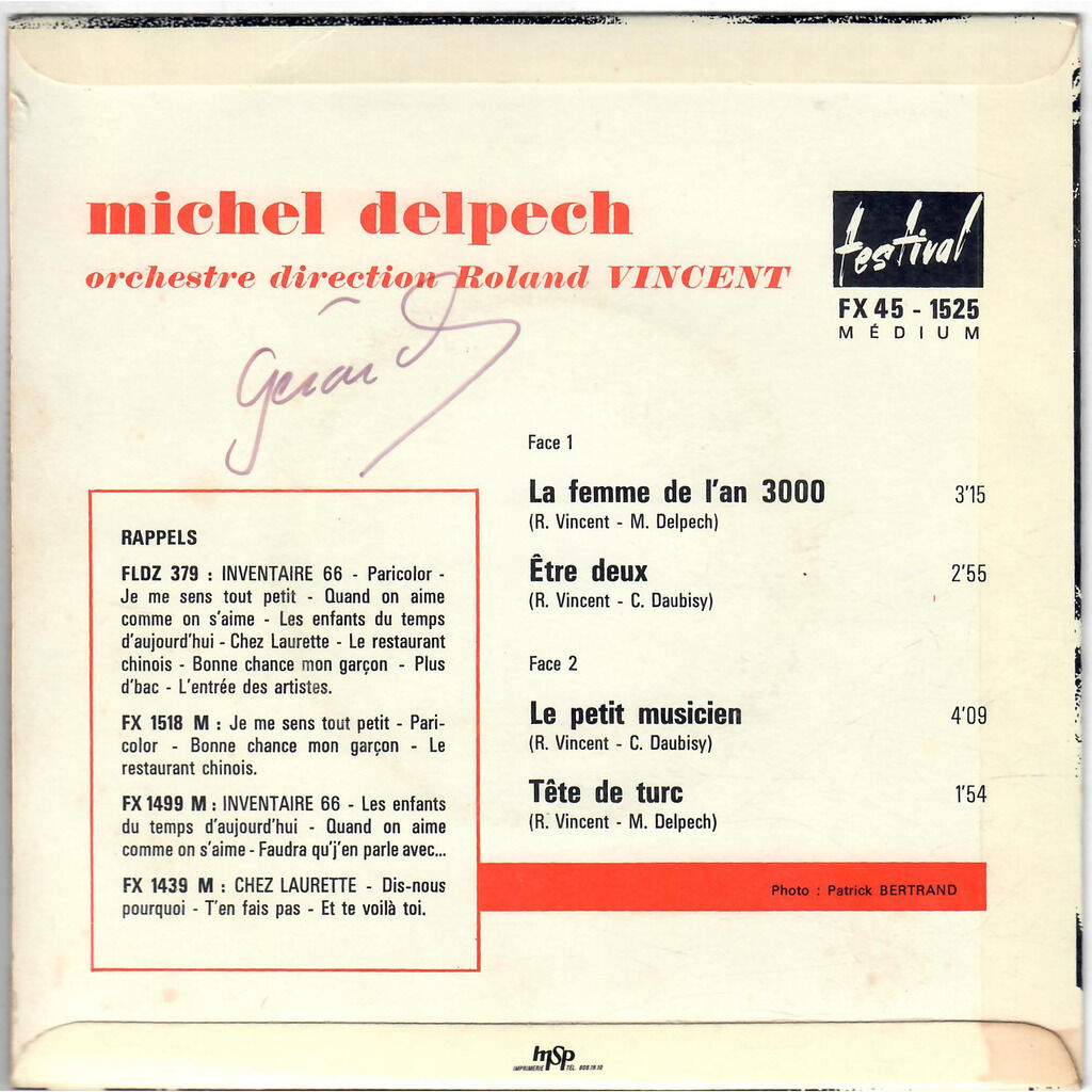  Michel Delpech  -  la femme de l'an 3000 