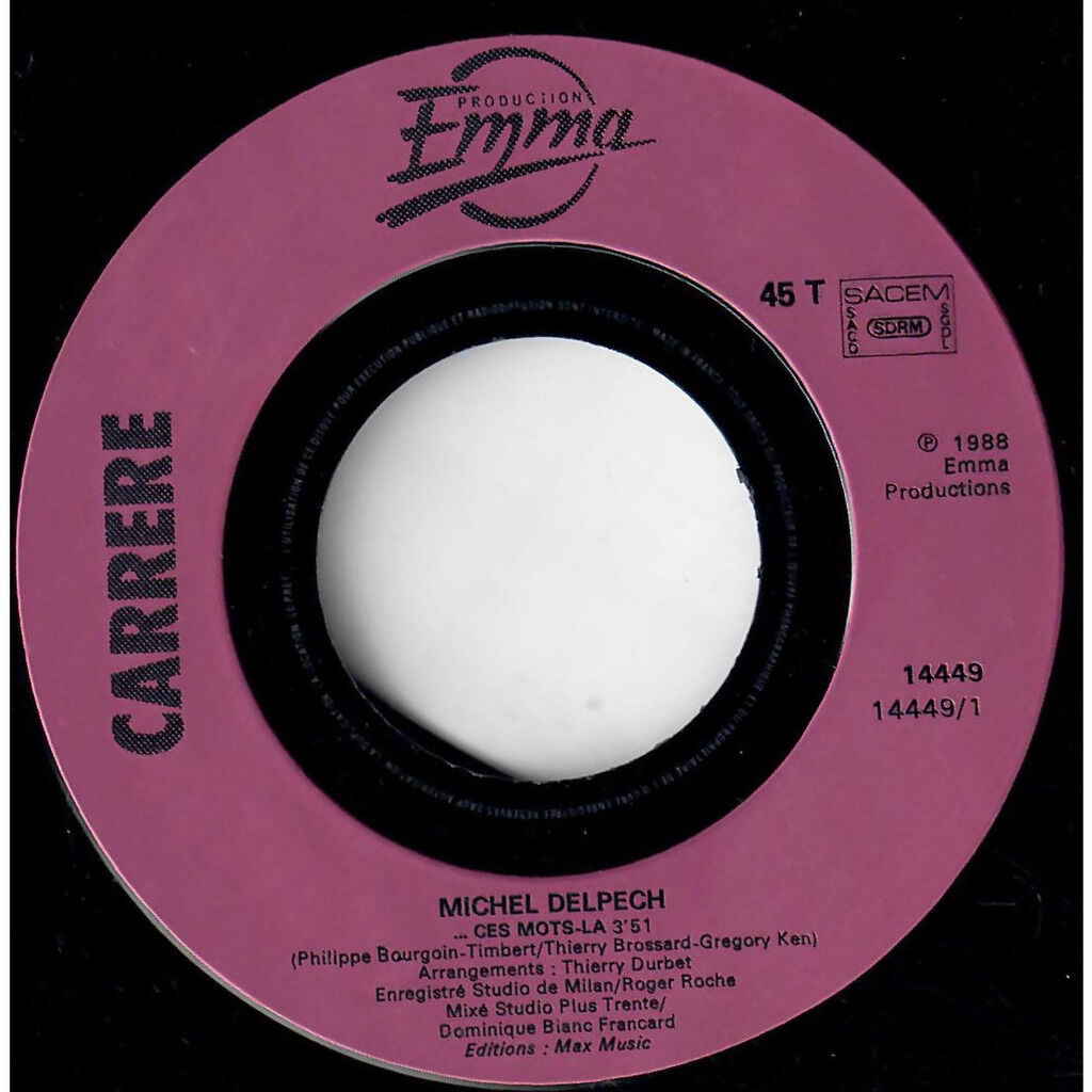  Michel Delpech  -  ces mots là. 