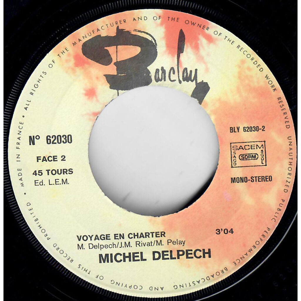  Michel Delpech  -  je pense a toi 