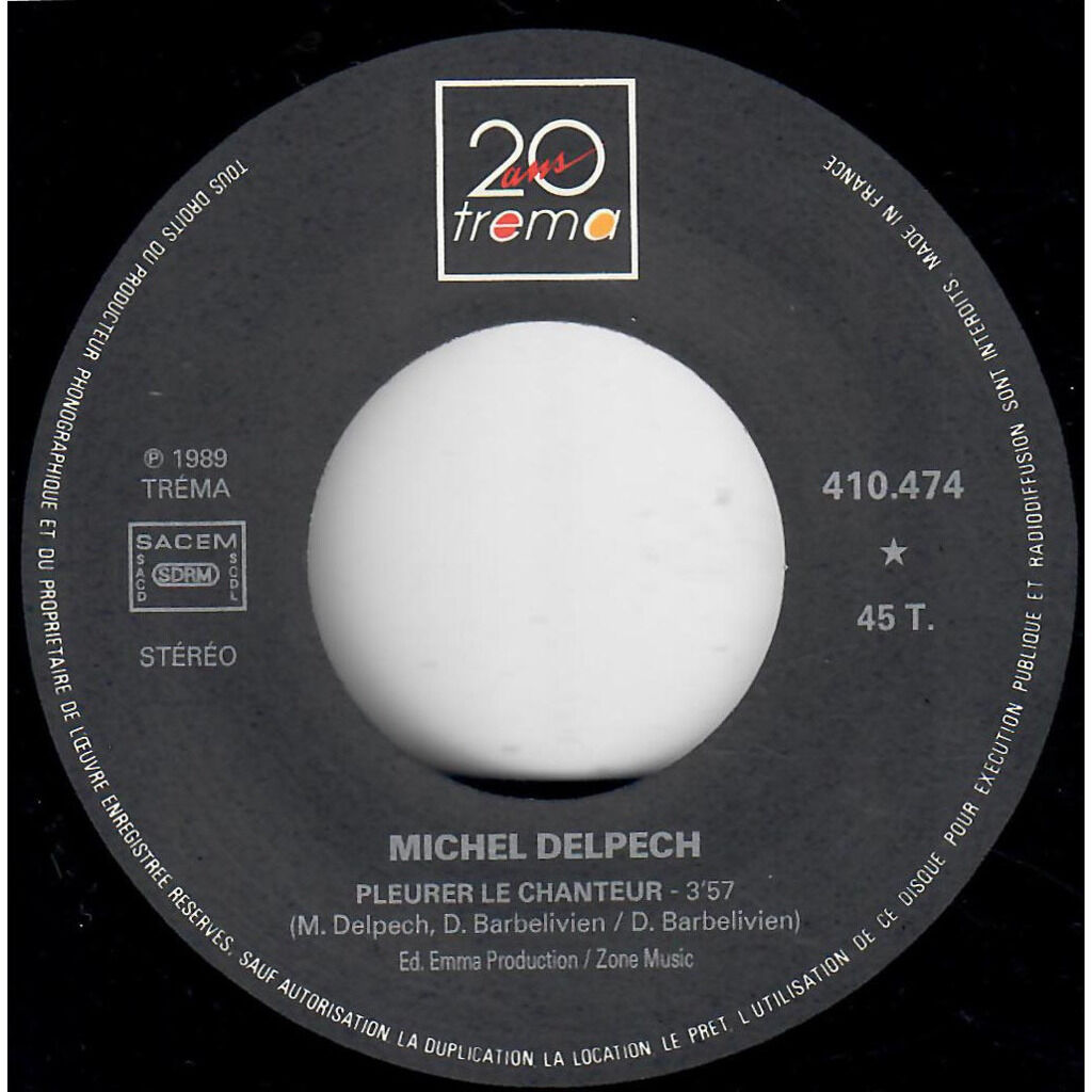  Michel Delpech  -  pleurer le chanteur 