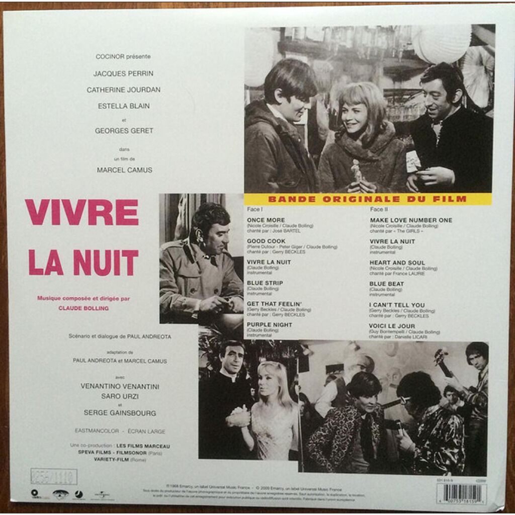  Claude Bolling  -  vivre la nuit (bande originale du film) 