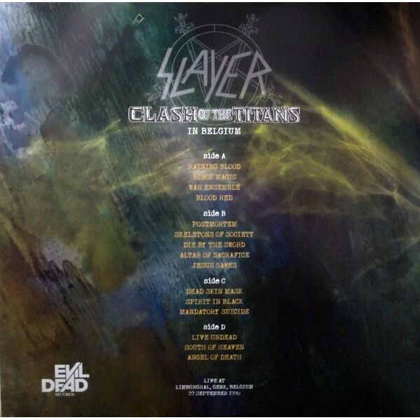  Slayer  -  clash of the titans in belgium -grey marbled vinyl 