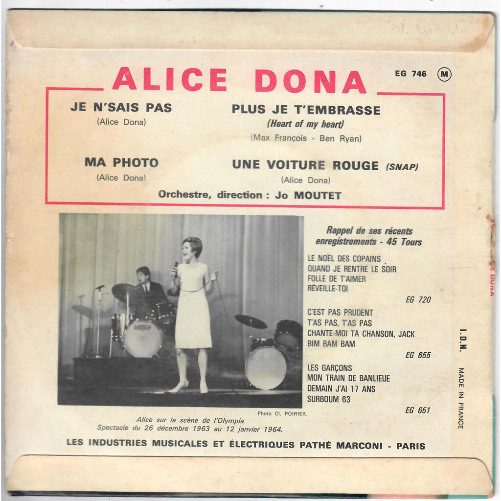  Alice Dona  -  je n'sais pas 