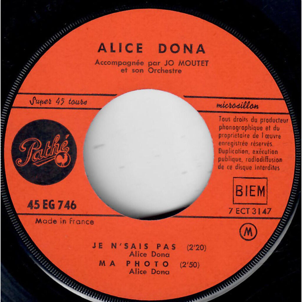 Alice Dona  -  je n'sais pas 