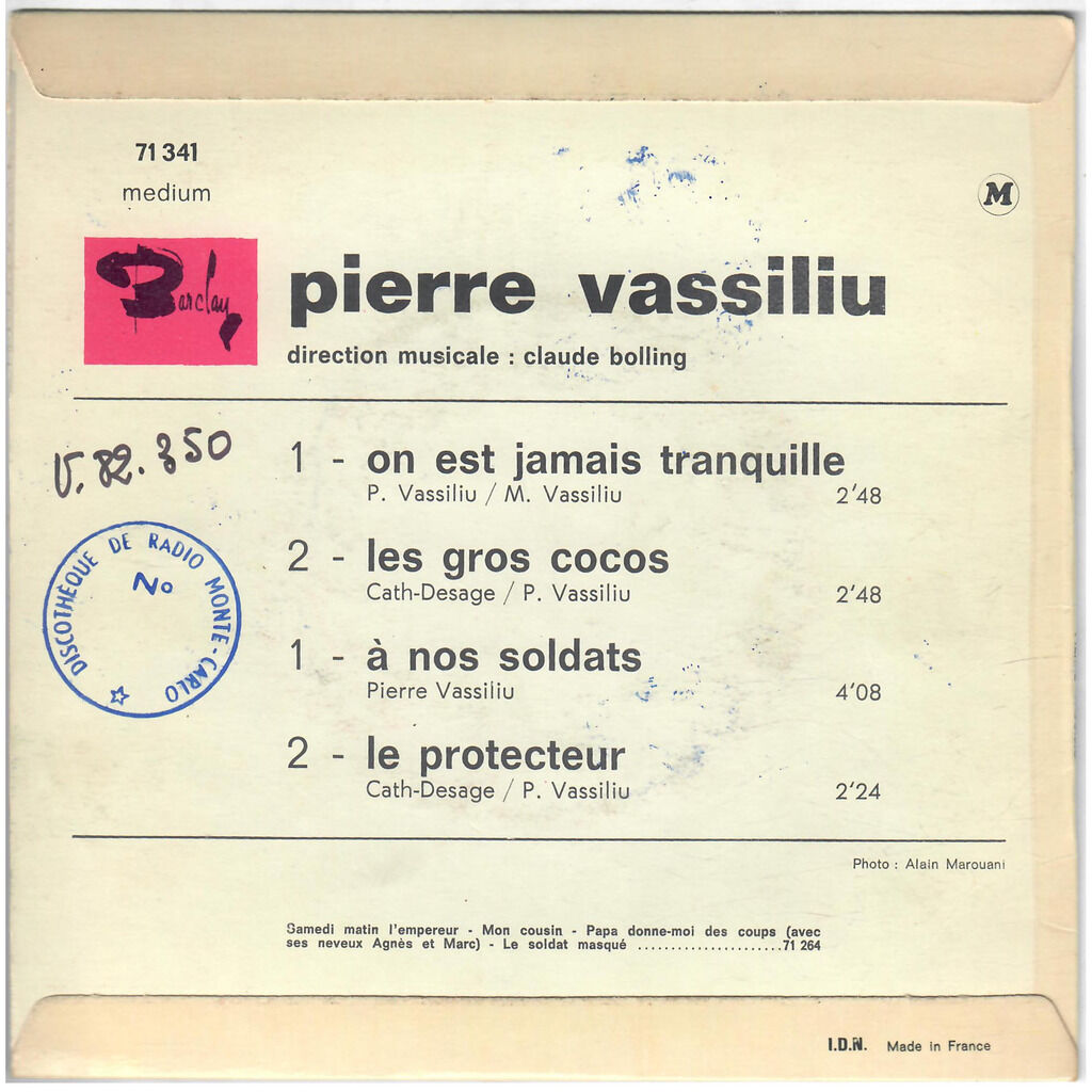  Pierre Vassiliu  -  tranquille peinard 