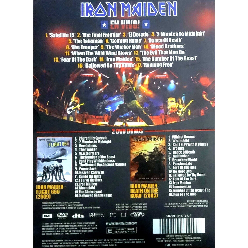  IRON MAIDEN  -  en vivo ultimate edition 3 dvd 