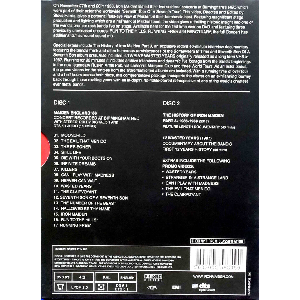  IRON MAIDEN  -  maden england 88 