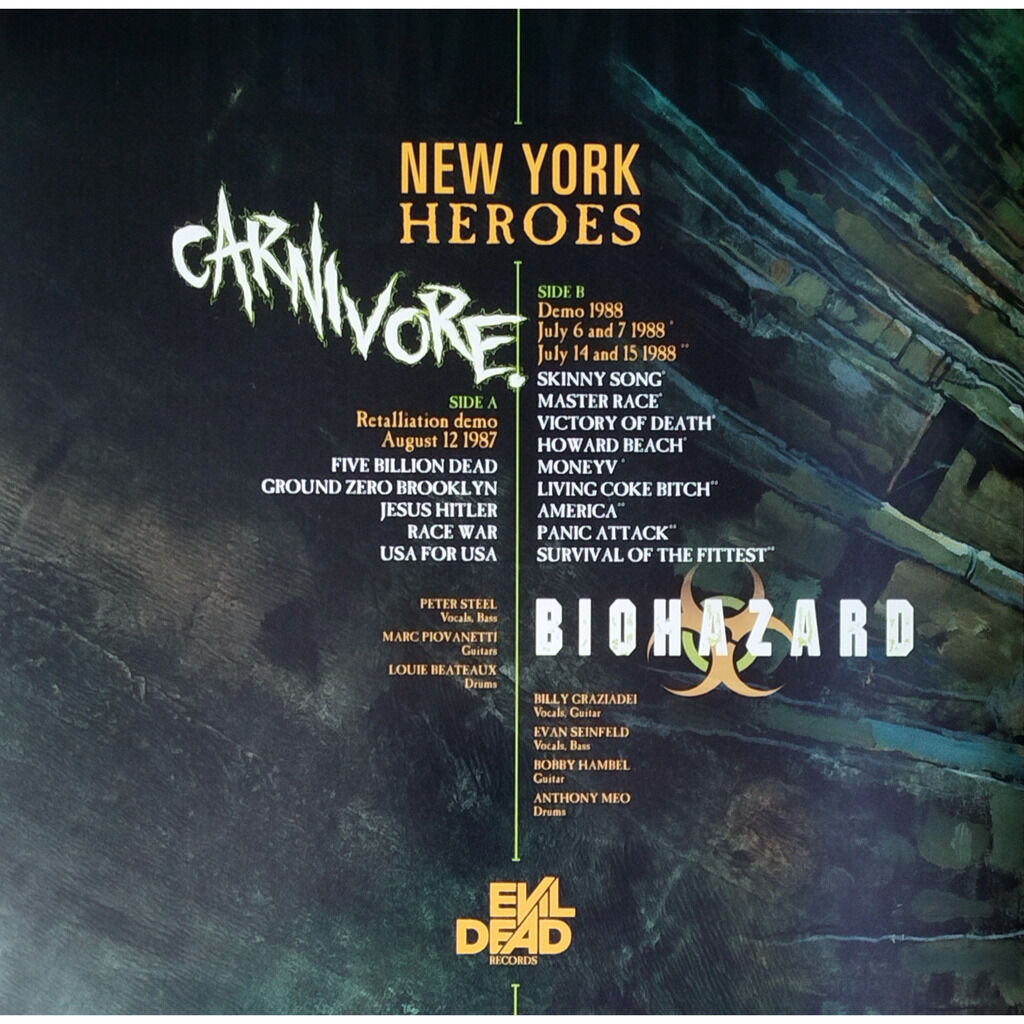  Carnivore / Biohazard  -  new york heroes -green marble vinyl 