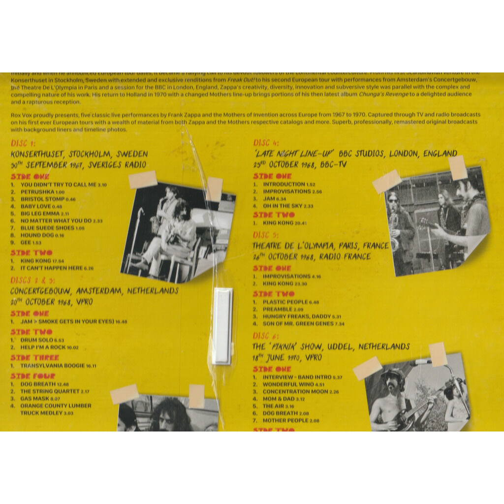  frank zappa  -  live in europe 1967 to 1970 box 6 lps 