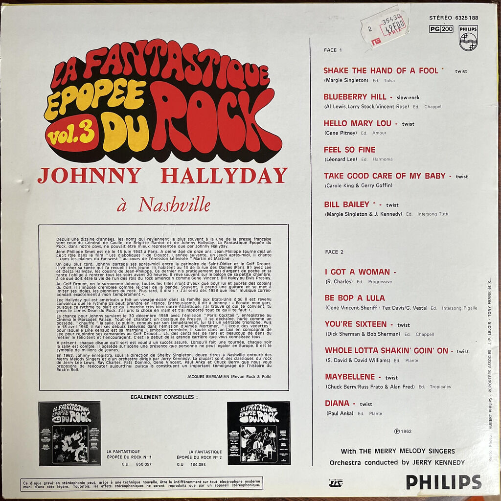  Johnny Hallyday  -  johnny hallyday à nashville 